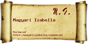 Magyari Izabella névjegykártya